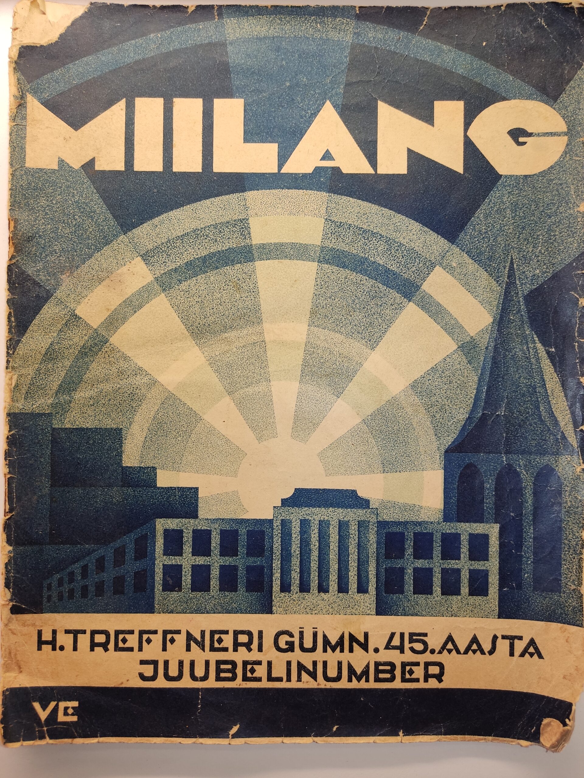 Miilangu väljaanne kooli juubeli puhul 1929. aastal